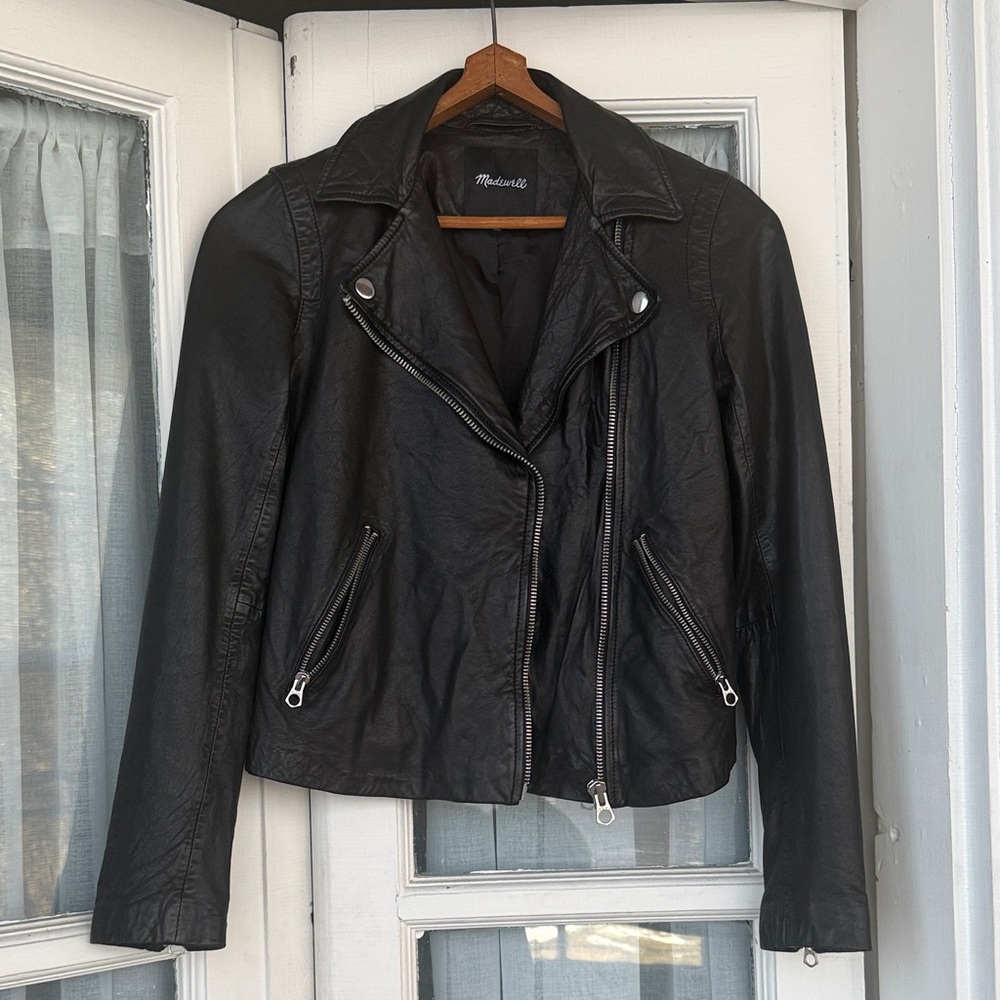 Madewell The Washed Leather Motorcycle Jacket NWOT
